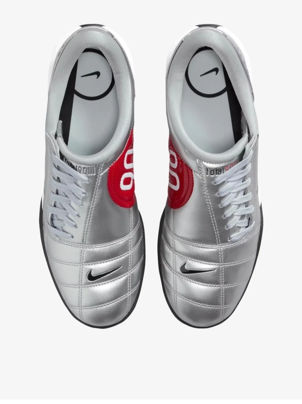Nike Women's Silver & Red Metallic Shoes